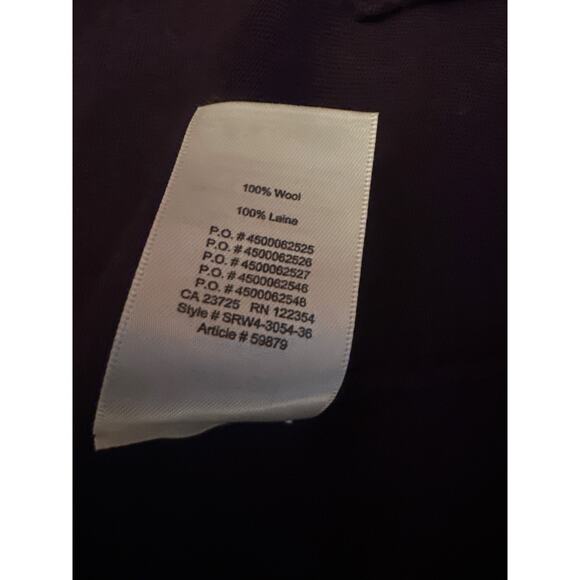 Women M Aritzia Wilfred Purple Cardigan Sweater 100% Wool Open Drape Front - Picture 7 of 7